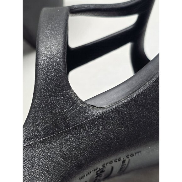 Women's Crocs Cyprus 3.5 Inch Heels Sandals Size 10 Black - Picture 9 of 10